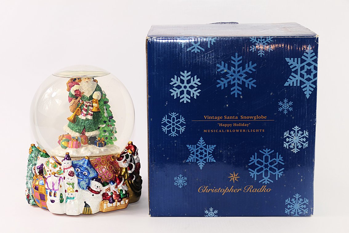 Christopher Radko Limited Edition Santa Musical Snow Globe