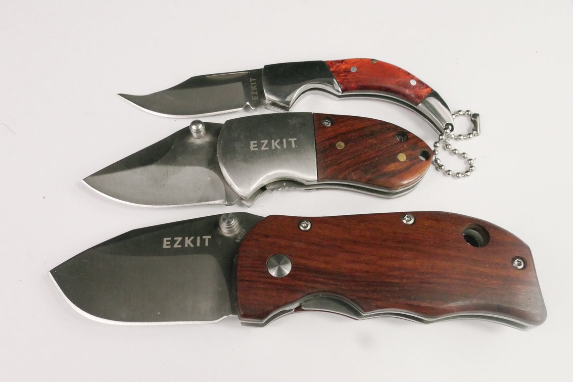 Three EZKit Folding Knives