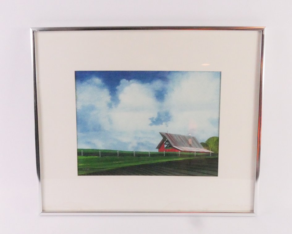 Original Watercolor of Barn Landscape by Carl Ver Steeg