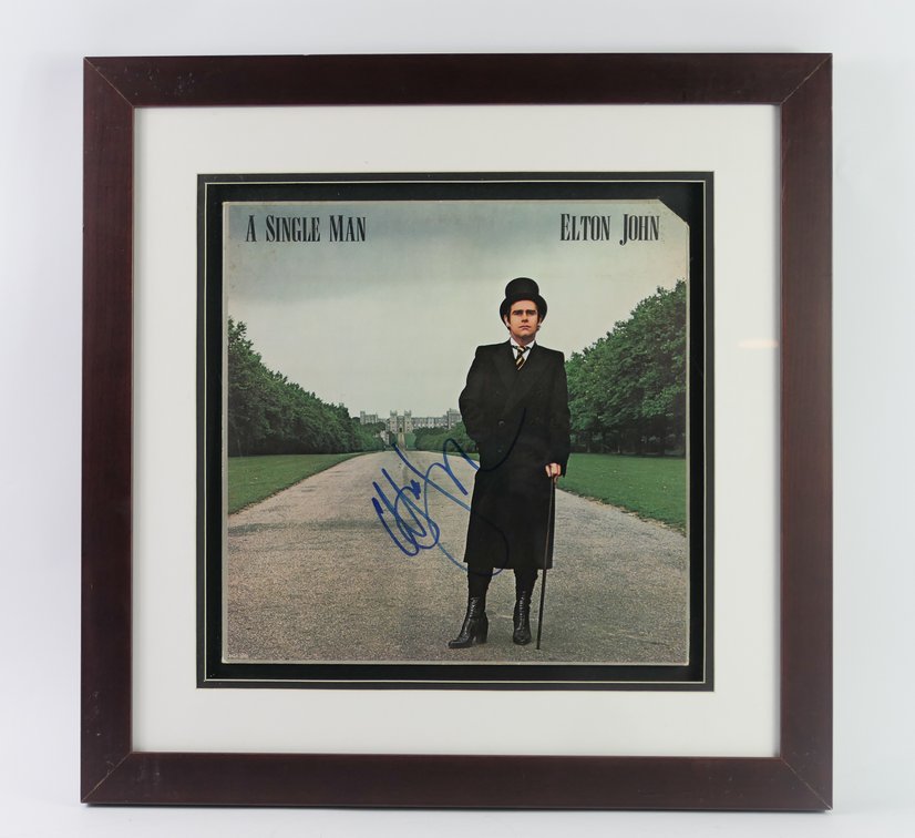 Framed Signed Elton John's "A Single Man" Album