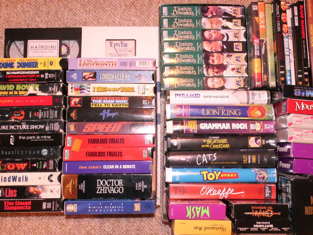 Collection of VHS and DVD Titles