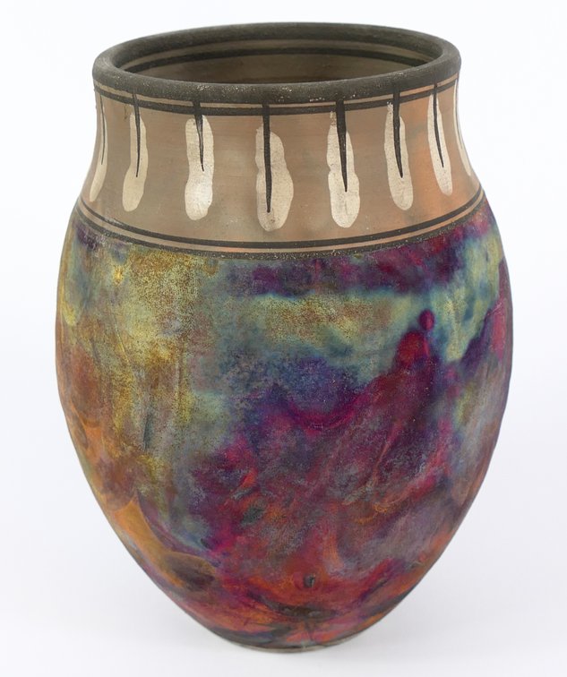 Raku Pottery Vase
