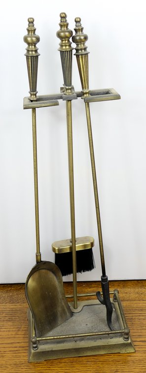 Brass Fireplace Tool Set
