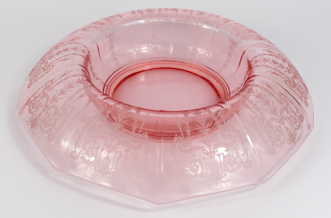 Cambridge Pink Depression Glass Console Bowl