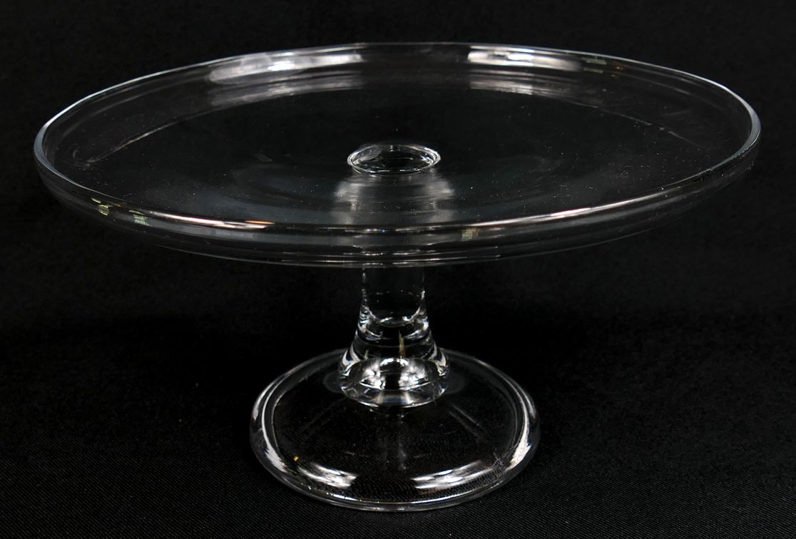 Clear Glass Pedestal Cake Plate