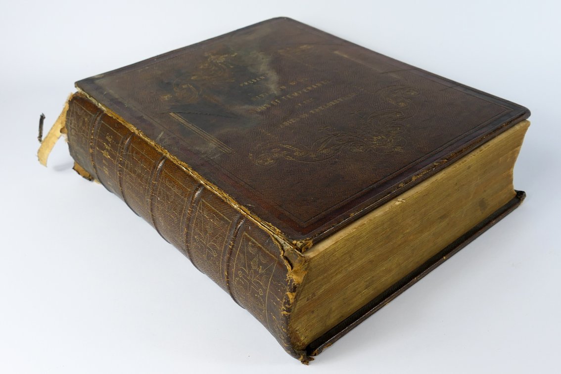 Antique Leather Bound Bible