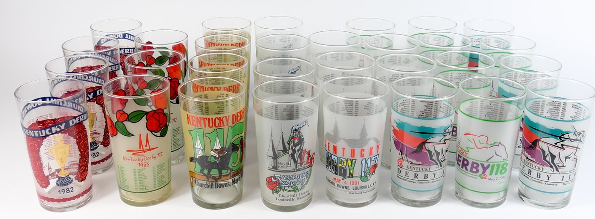 1980's and 1990's Kentucky Derby Glasses
