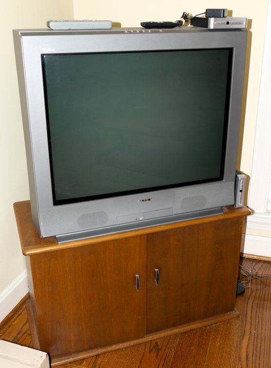 Sony Trinitron Color Television and Stand