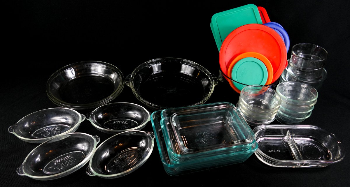 Clear Pyrex Baking and Serving Dishes