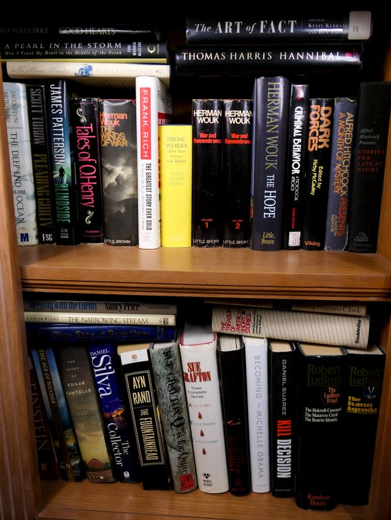 Two Shelves Hardback Novels