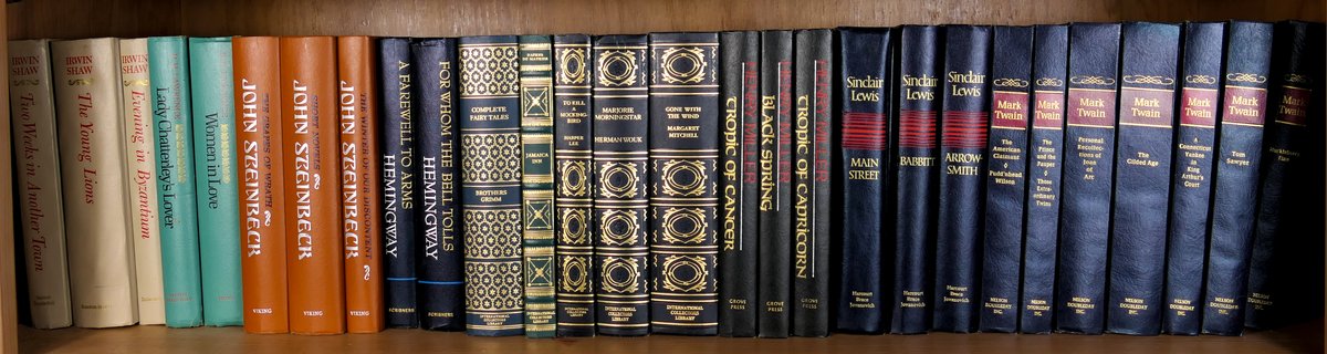 Classics by Mark Twain, Hemingway, and Steinbeck