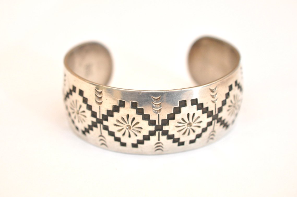 Sterling Silver Native American made Cuff Bracelet