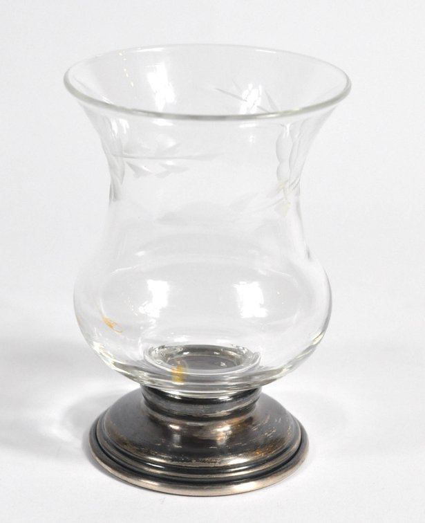 Floral Etched Crystal Glass