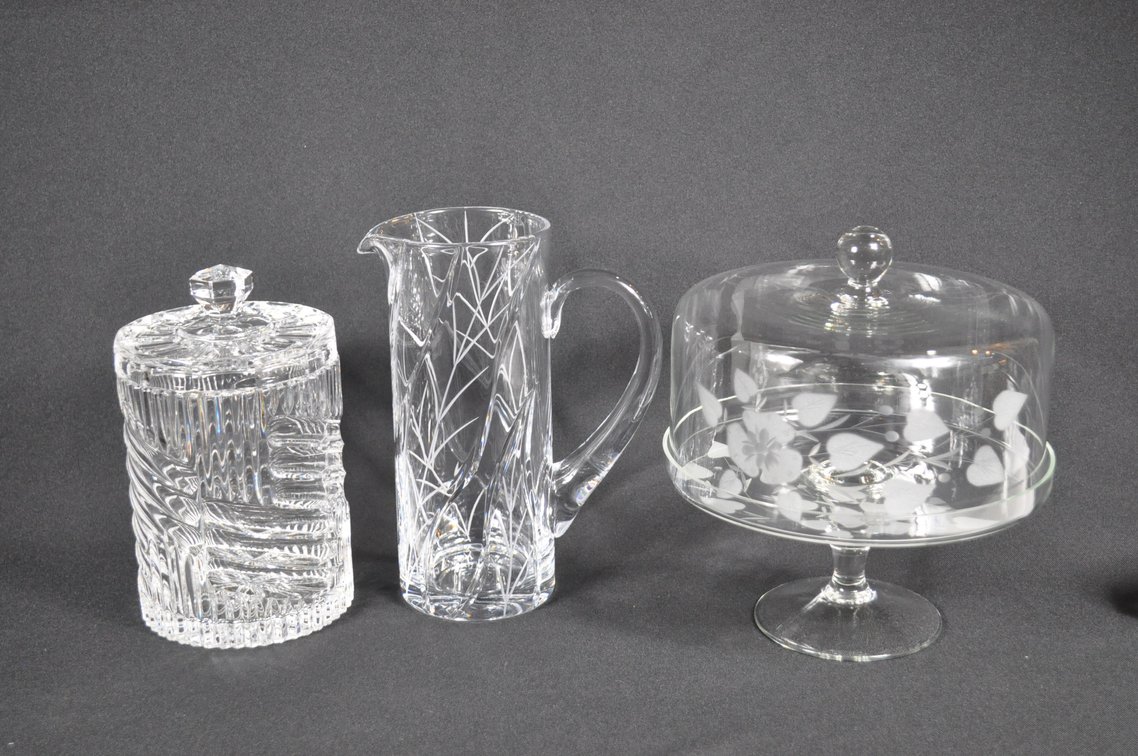 Assorted Glass Serving Pieces