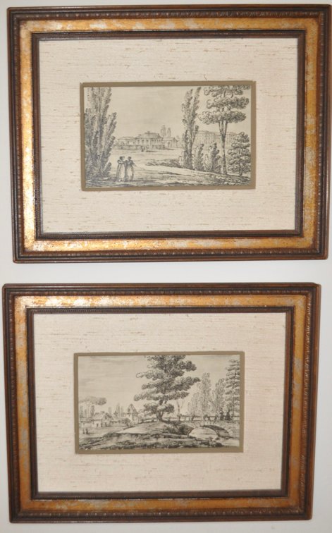 Framed Rustic Landscape Scenes