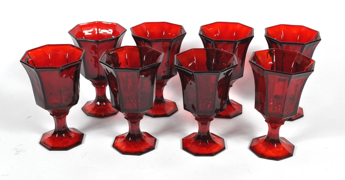 Ruby Red Glass Goblets