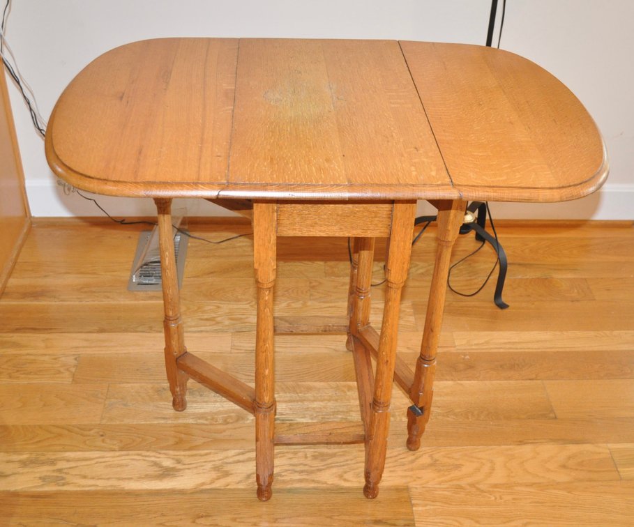 Solid Oak Drop Leaf Table