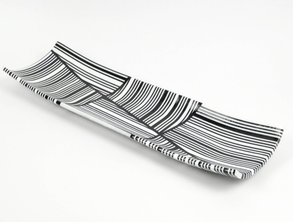Striped Modern Centerpiece Bowl