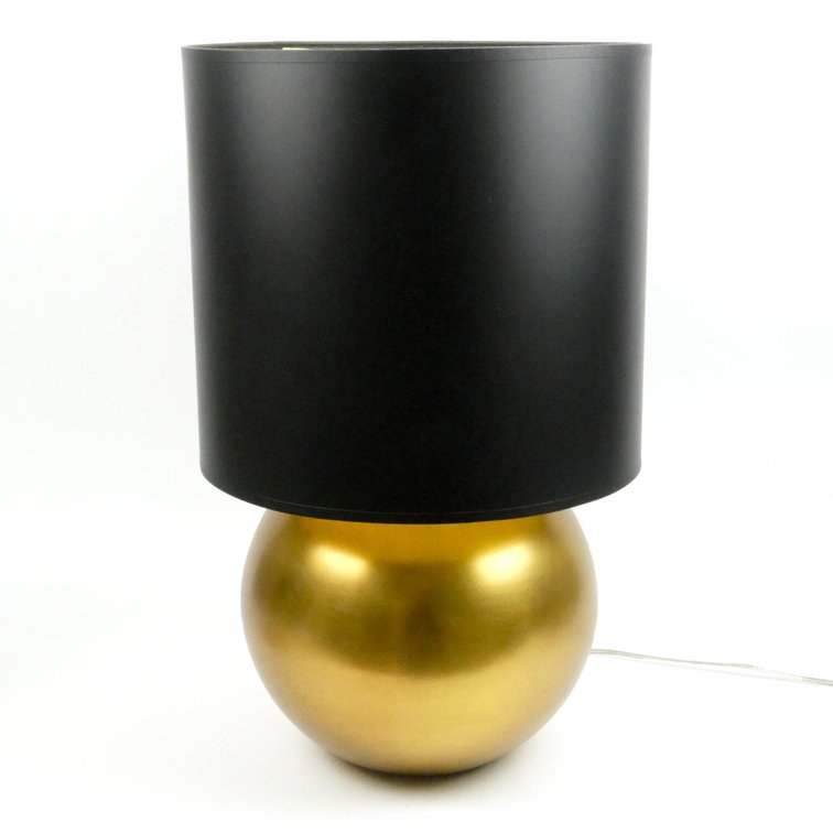 Gold Tone Sphere Table Lamp