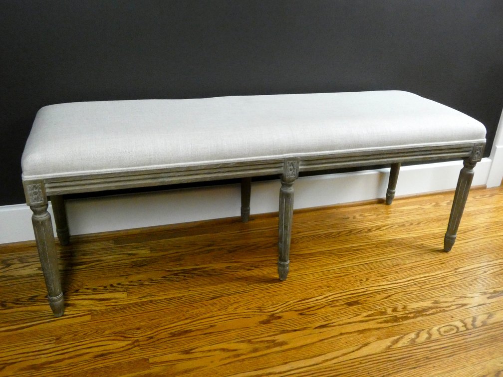 Gray Finished Side Bench