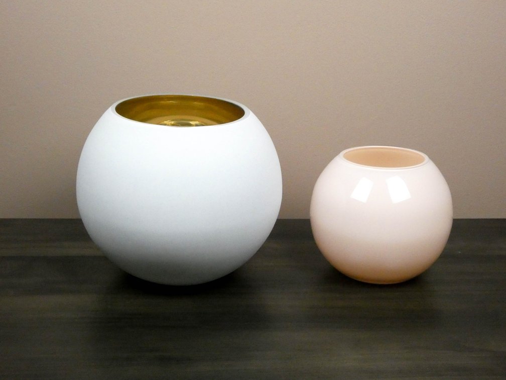 Two Glass Candle Holders
