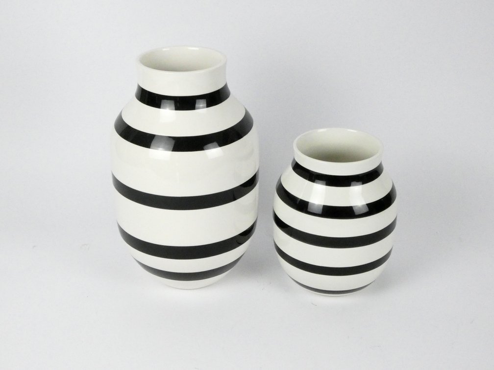 Two Striped Vases by Kahler Design