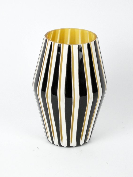 Striped Art Glass Vase