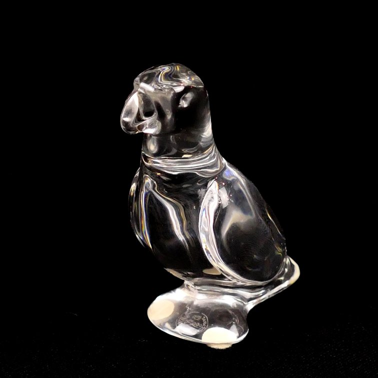Baccarat Crystal Parrot Paperweight