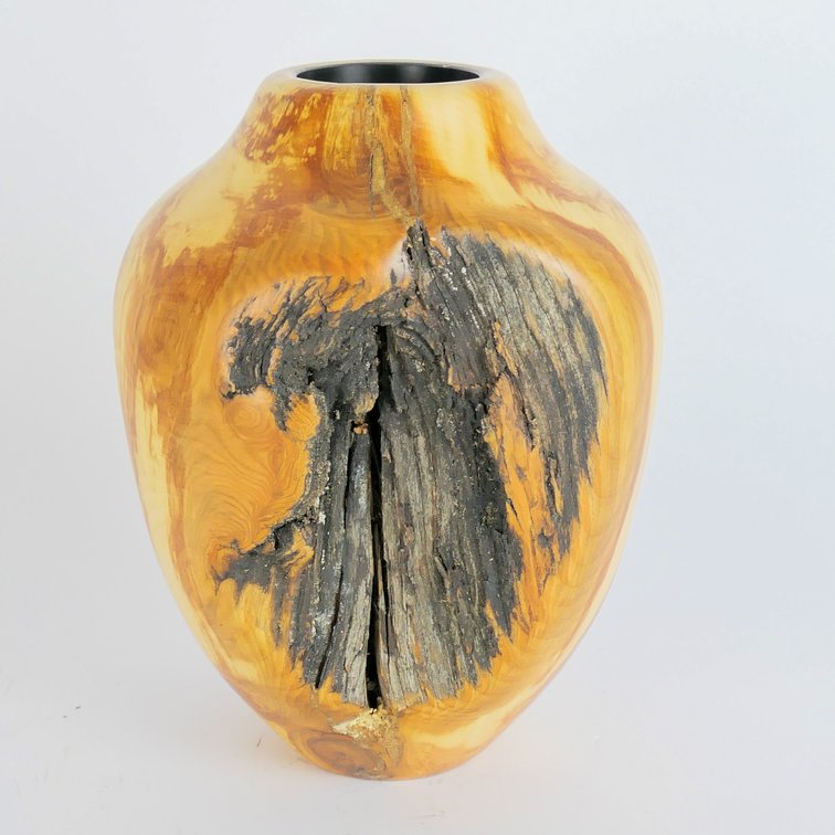 Vintage Burl Wood Vase by T.R. Funk