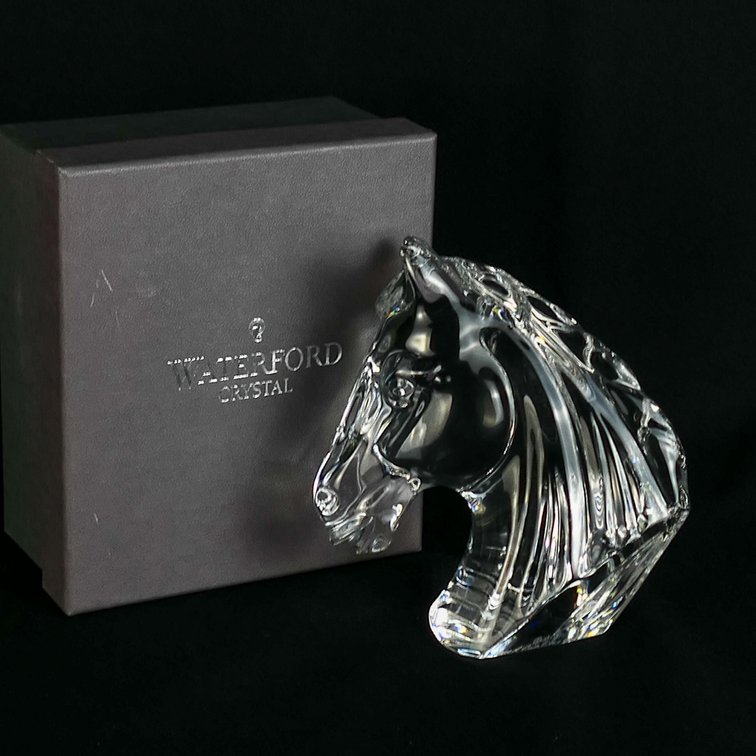 Waterford Crystal Horse Head Paperweight