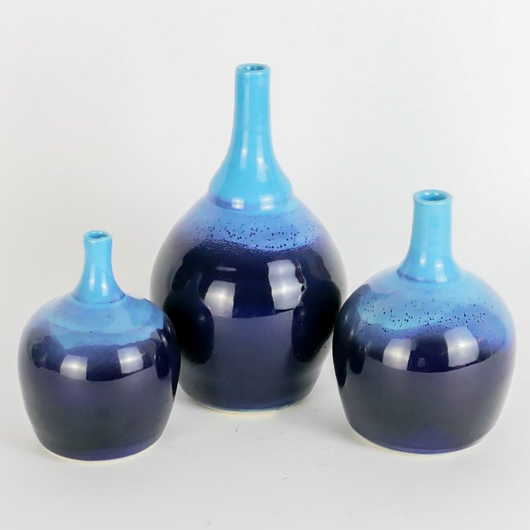 Three Graduated Pottery Vases