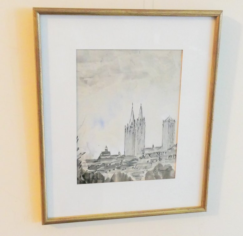 Framed and Signed Cityscape