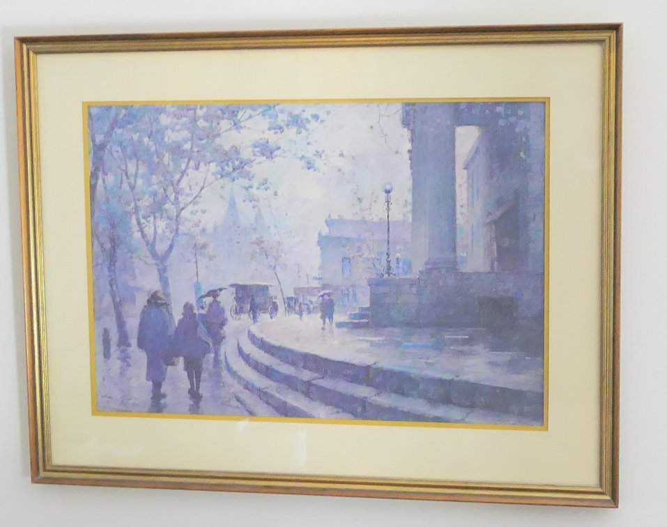 "Old Capital Hotel Portico" Print by Paul Sawyier