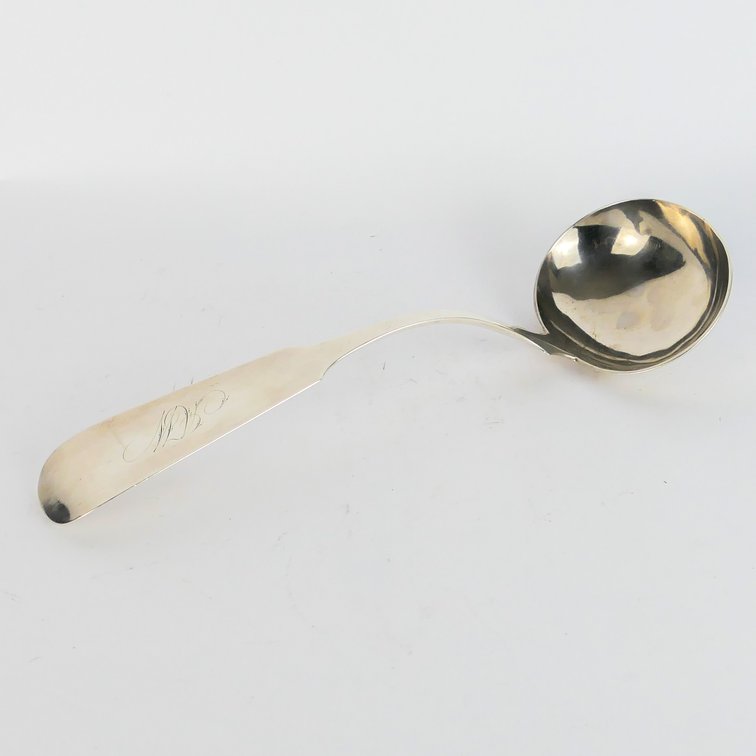 Antique 19th Century Scovil & Co. Coin Silver Soup Ladle