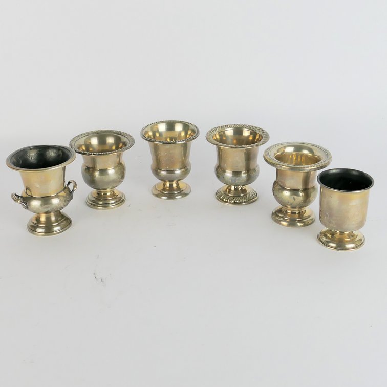 Six Sterling Silver Toothpick Holders