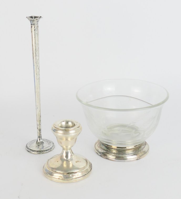 Three Weighted Sterling Silver Pieces