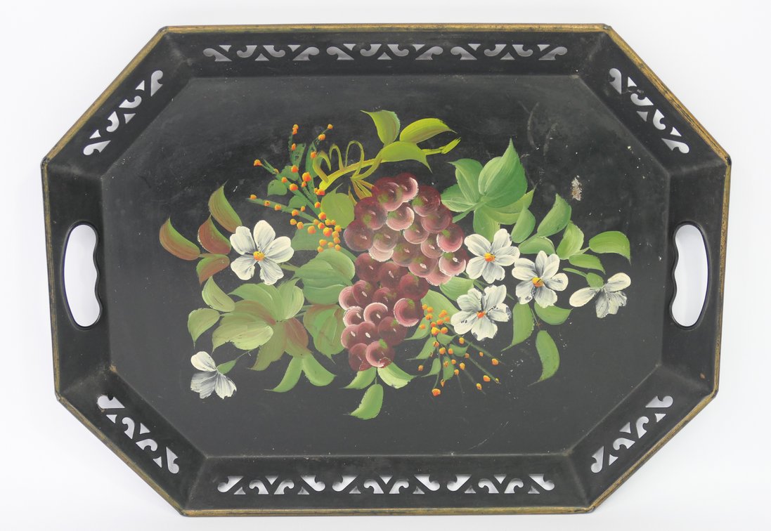 Hand Decorated Towle Pilgrim Art Tray
