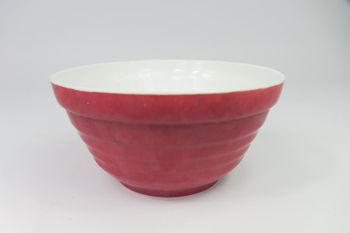 1930's Vitrock Anchor Hocking Ribbed Mixing Bowl