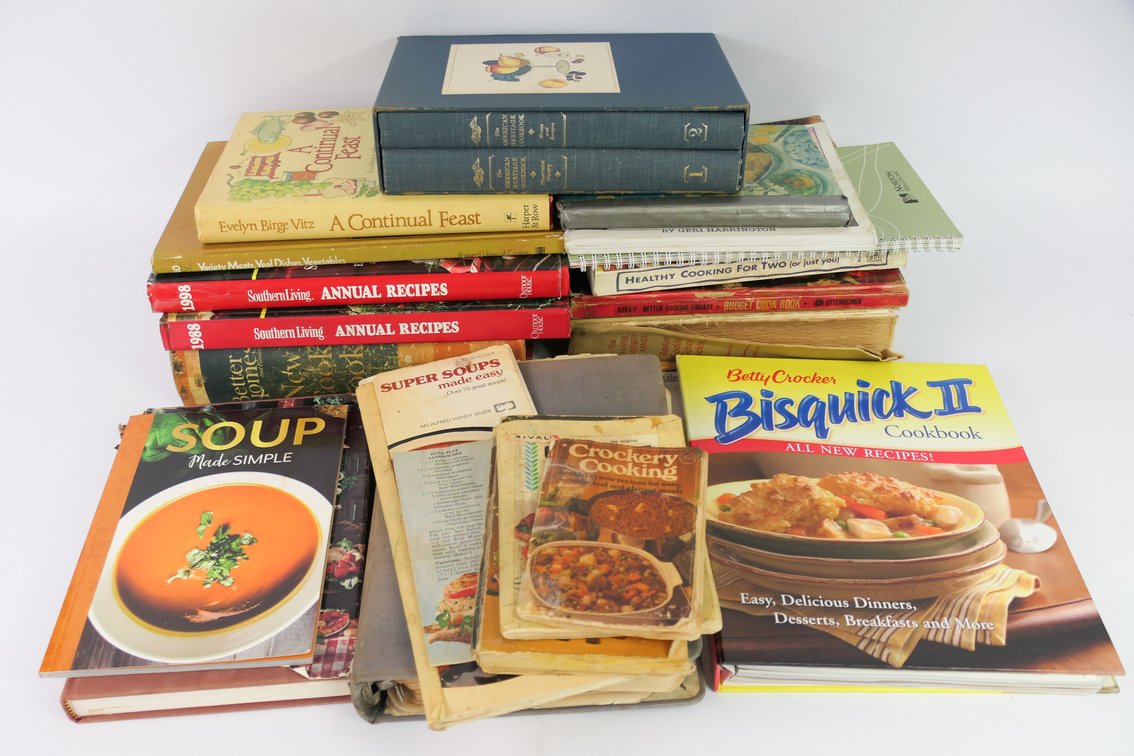 Variety of Vintage Cookbooks