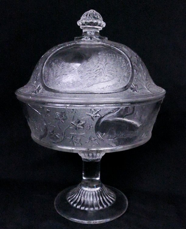 EAPG Covered Compote in "Canadian" Pattern