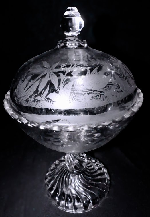 Late 19th Century EAPG Lidded Compote