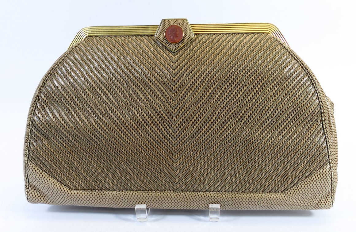 Judith Leiber Lizard Skin Evening Bag