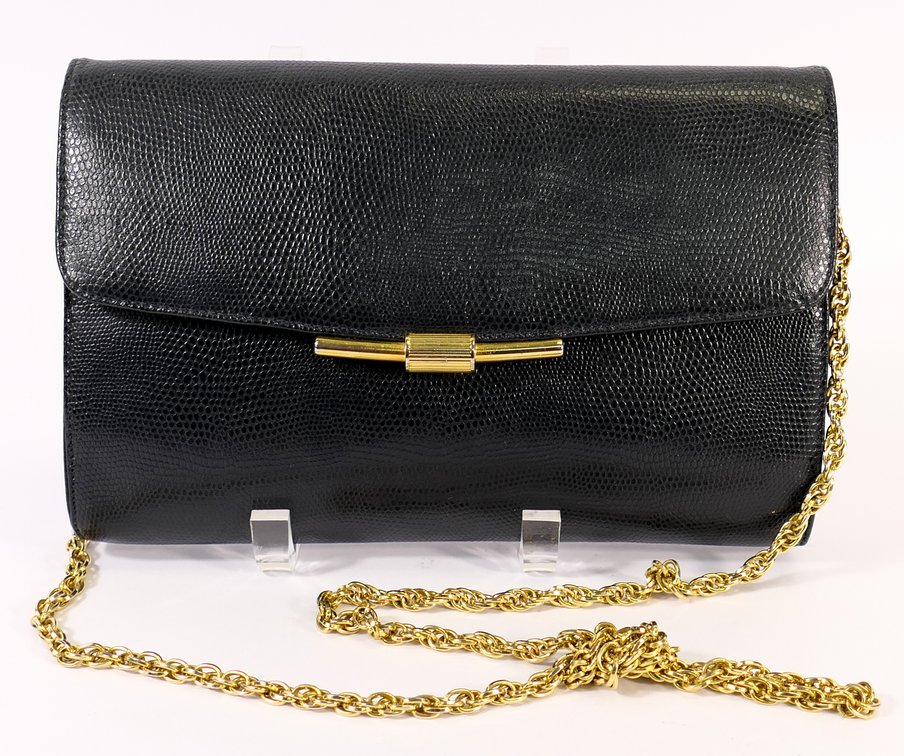 Rodo Black Leather Clutch