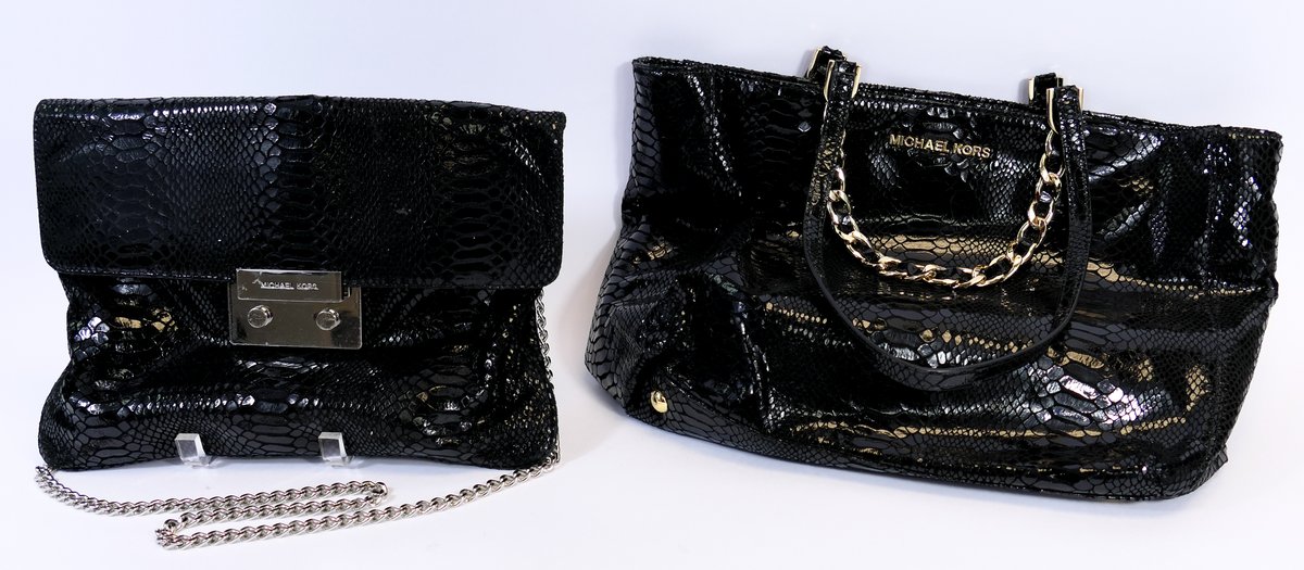 Two Black Michael Kors Handbags