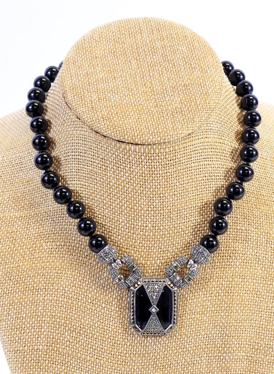 Sterling and Onyx Necklace
