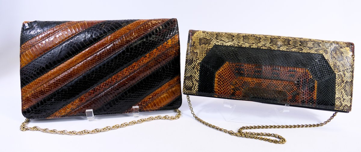 Two Snakeskin Evening Bags