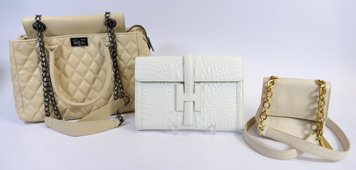 Three Genuine Leather Bags