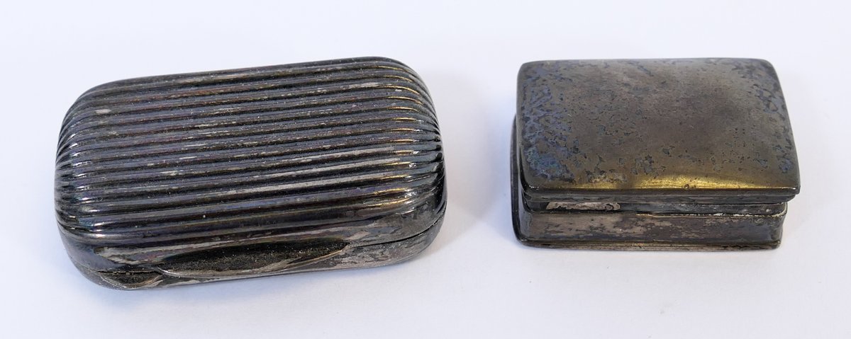 Two Sterling Silver Pill Boxes