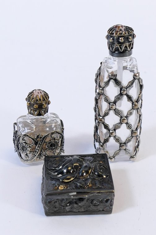 Two Lattice Perfume Bottles