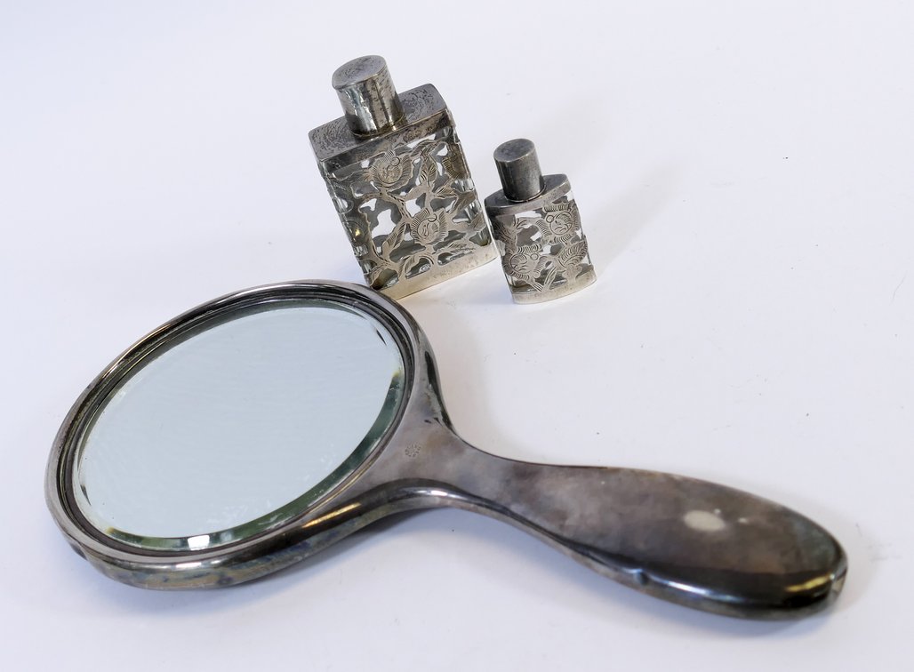 Three Sterling Vanity Items